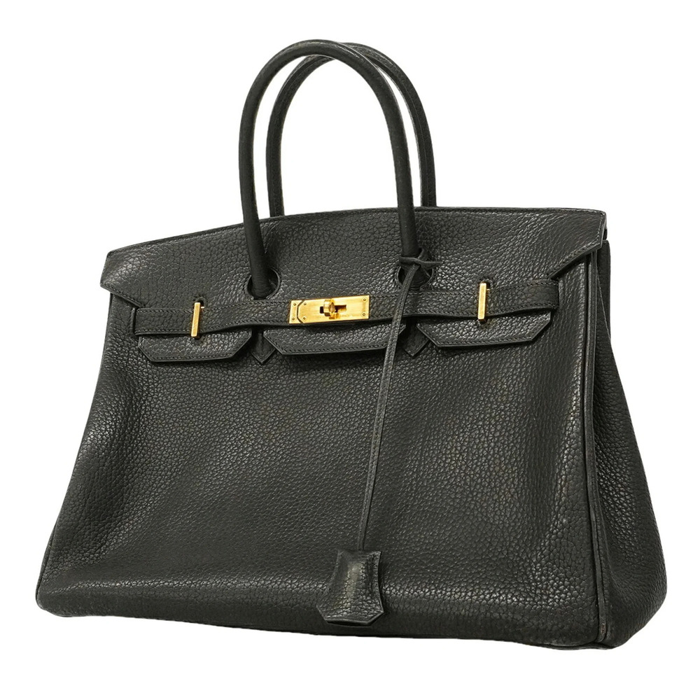 Hermes Birkin 35 Handbag, Togo Leather, Black, □D Stamp, Women's, P3344926